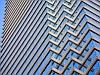 New York photograph photo  Manhattan skyscraper glass reflections urban city buildings blue lines